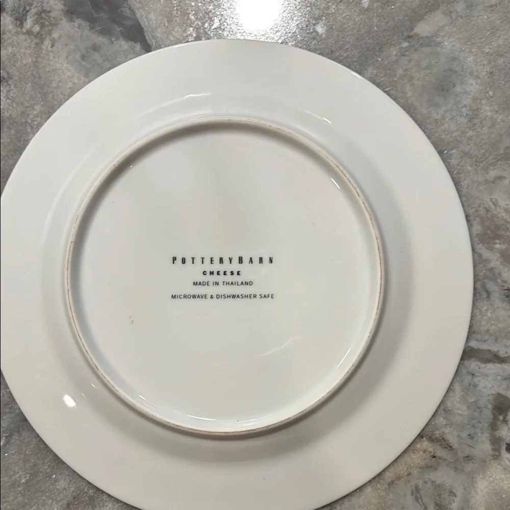 Pottery Barn Stilton White Cheese Plate